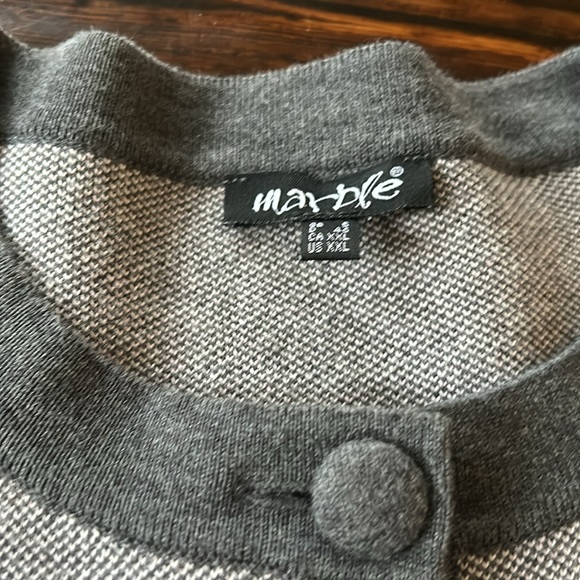 Marble pink and grey colour blocked cardigan XL-XXL - Picture 3 of 10